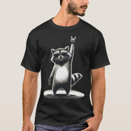 Grappig Dierencadeau | Cool Raccoon Rock Star T-shirt