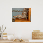 Grappig dierenketsen met humoristische foto's poster (Keuken)