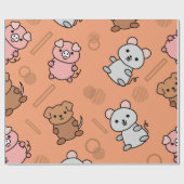Grappig Dierenpapier Cadeaupapier (Vlak)