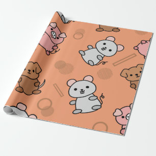 Grappig Dierenpapier Cadeaupapier