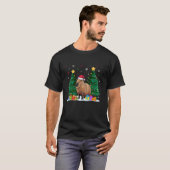 Grappig Dierenvriend Capybara Santa Hat Ugly Chris T-shirt (Voorkant volledig)