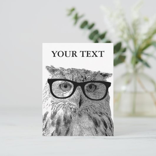 Grappig dierlijk briefkaart | Lopende bril met fot (Staand voorkant)