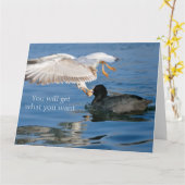 Grappig dierlijk eten - haal wat je wilt kaart (Gele Bloem)