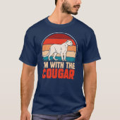 Grappig dierlijk grafisch dat ik bij de cougar ben t-shirt (Voorkant)