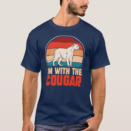 Grappig dierlijk grafisch dat ik bij de cougar ben t-shirt (Voorkant)