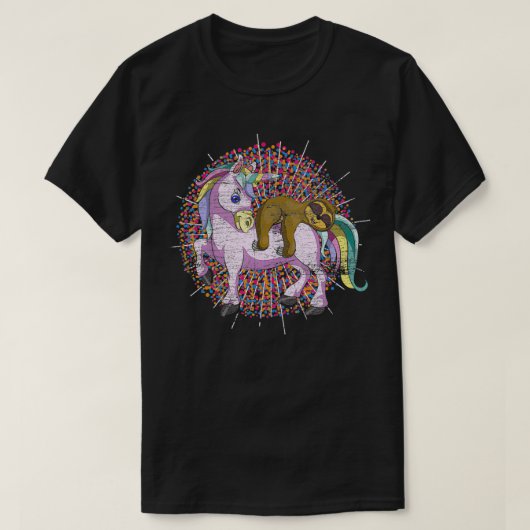Grappig dierlijk slapend, magisch creatief Unico T-shirt (Design voorkant)