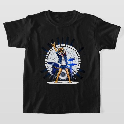 Grappig Dierlijke Muziek Gift | Cool Tiger Rock Da T-shirt (Laagn)
