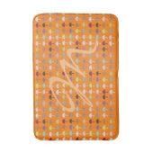 Grappig Digitaal Paraplu Icon Patroon Monogram Badmat (Voorkant Verticaal)