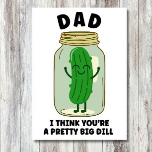 Grappig dille pickle jar Vaderdag pun dad joke Feestdagen Kaart