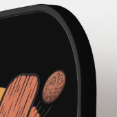 Grappig Dink of Sterf Pickleball Skelet Retro Spel Paddle (Links Detail)