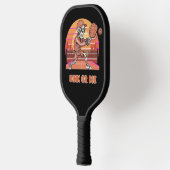 Grappig Dink of Sterf Pickleball Skelet Retro Spel Paddle (Links)