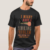Grappig Dinken surf en serveren pickleball Game T-shirt (Voorkant)