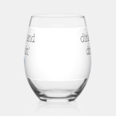 Grappig Dinkin' & Drinkin' Pickleball Paddle & Bal Wijnglas Zonder Voet (Links)