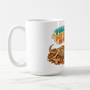 Grappig Dino Fossiel Opgraving Koffiemok