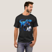 Grappig Dinosaur Bichon Frise Walking Hondenliefhe T-shirt (Voorkant volledig)