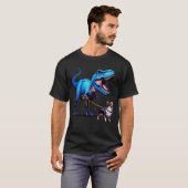 Grappig Dinosaur Chihuahua Walking Hondenliefhebbe T-shirt (Voorkant volledig)