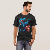 Grappig Dinosaur Chow Chow Walking Hondenliefhebbe T-shirt (Voorkant volledig)