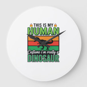 Grappig Dinosaur Mens Kostuum Halloween Grote Klok