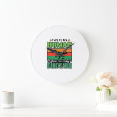 Grappig Dinosaur Mens Kostuum Halloween Grote Klok (Huis)