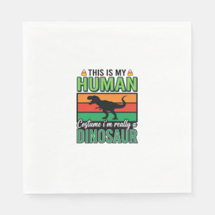 Grappig Dinosaur Mens Kostuum Halloween Servet