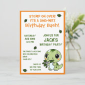 Grappig Dinosaur Thema Peuter Jongen Verjaardag Kaart (Staand voorkant)