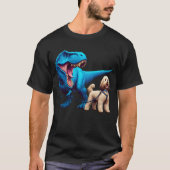 Grappig Dinosaurus Cockapoo Walking Hondenliefhebb T-shirt (Voorkant)