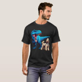 Grappig Dinosaurus Cockapoo Walking Hondenliefhebb T-shirt (Voorkant volledig)