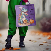 Grappig Dinosaurus Halloween Snoep Tote Bag
