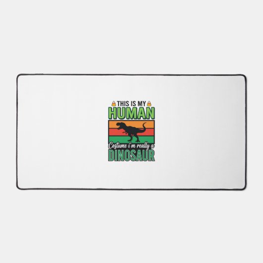 Grappig Dinosaurus Mens Kostuum Halloween Bureaumat (Voorkant)