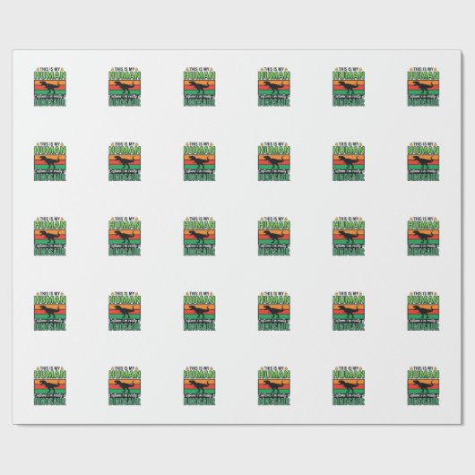 Grappig Dinosaurus Mens Kostuum Halloween Cadeaupapier (Vlak)