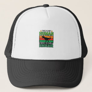 Grappig Dinosaurus Mens Kostuum Halloween Trucker Pet