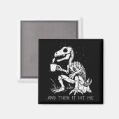 Grappig dinosaurus skelet kostuum goth mannen vrou magneet (Voorkant / Achterkant)