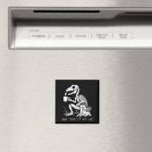 Grappig dinosaurus skelet kostuum goth mannen vrou magneet (Insitu (Vaatwasser))