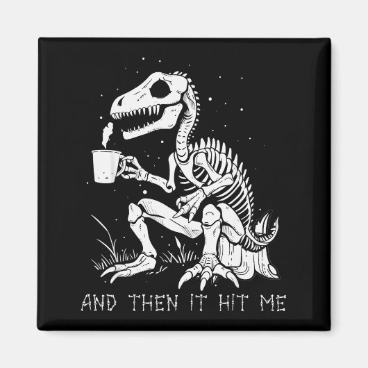 Grappig dinosaurus skelet kostuum goth mannen vrou magneet (Voorkant)