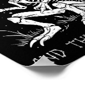 Grappig dinosaurus skelet kostuum goth mannen vrou poster (Hoek)