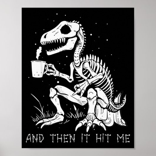 Grappig dinosaurus skelet kostuum goth mannen vrou poster (Voorkant)