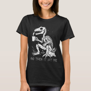 Grappig dinosaurus skelet kostuum goth mannen vrou t-shirt