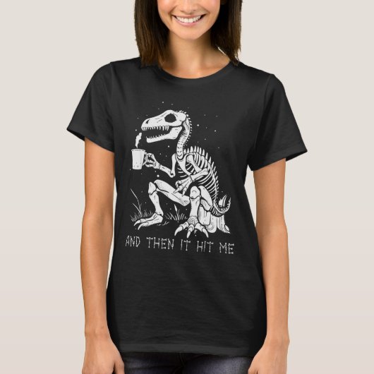 Grappig dinosaurus skelet kostuum goth mannen vrou t-shirt (Voorkant)