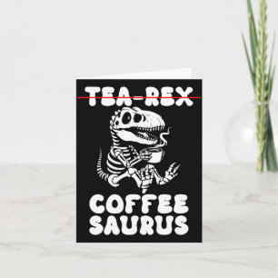 Grappig Dinosaurus Skelet Kostuum Goth Tea-Rex Kaart