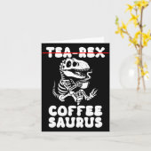 Grappig Dinosaurus Skelet Kostuum Goth Tea-Rex Kaart (Gele Bloem)