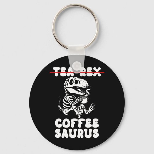 Grappig Dinosaurus Skelet Kostuum Goth Tea-Rex Sleutelhanger (Voorkant)