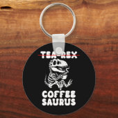 Grappig Dinosaurus Skelet Kostuum Goth Tea-Rex Sleutelhanger (Voorkant)