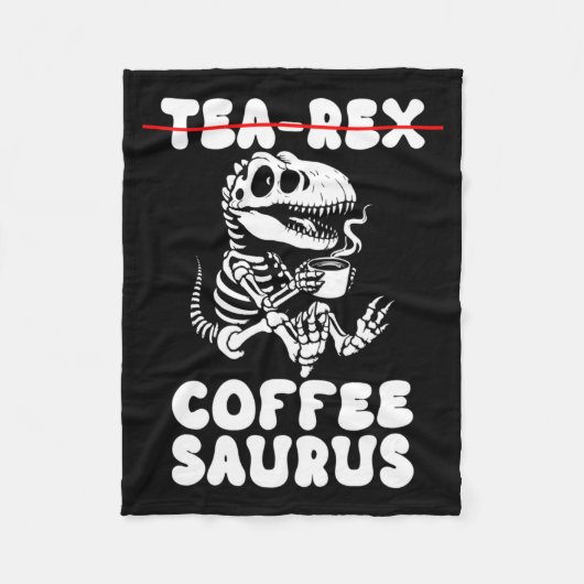 Grappig dinosaurus skelet kostuum goth-thee-Rex Fleece Deken (Voorkant)