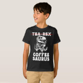 Grappig dinosaurus skelet kostuum goth-thee-Rex T-shirt (Voorkant volledig)