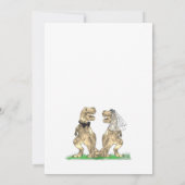 Grappig Dinosaurus Thema Bruiloft Save The Date (Achterkant)