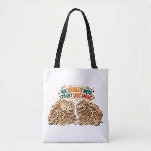 Grappig Dinosaurusfossiel Humor Tote Bag