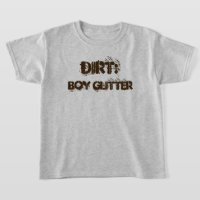 Grappig "Dirt": Boy Glitter T-Shirt