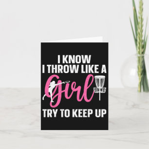 Grappig Disc Golf Design voor Meisje Vrouwen Disc Kaart