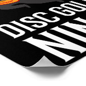 Grappig Disc Golf Ninja Cadeau Golfer Disc Speler Poster (Hoek)