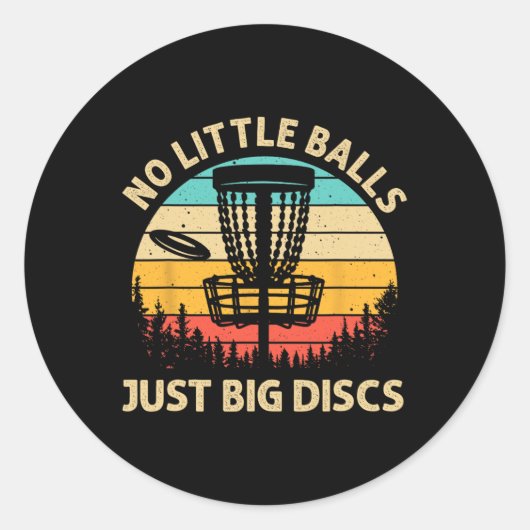 Grappig Disc Golf-ontwerp voor mannen vrouwen Disc Ronde Sticker (Voorkant)